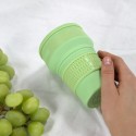Многоразовая складная чашка, зеленая, 350 мл