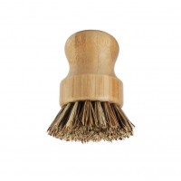 Круглая бамбуковая щетка Green Talk для посуды с пальмовым волокном