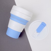 Многоразовая складная чашка Stojo 355 мл Sky Blue
