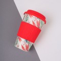 Багаторазова бамбукова чашка "Red Flowers", 400 мл Багаторазова бамбукова чашка "Red Flowers", 400 мл