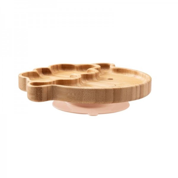 Бамбукова тарілка" Баранчик " для дітей, з персиковою присоскою
