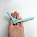 Многоразовая силиконовая трубочка для напитков, прямая, голубая