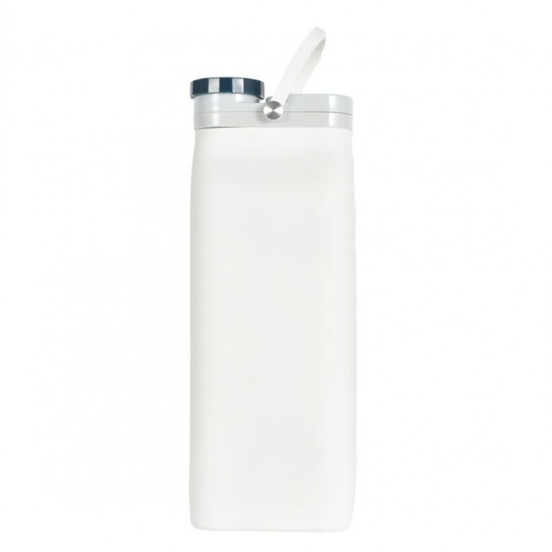 Многоразовая складная бутылка для воды, белая, 600 мл