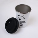 Многоразовая чашка из нержавеющей стали "Coffee", 350 мл, белая