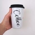Многоразовая чашка из нержавеющей стали "Coffee", 350 мл, белая