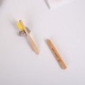 Бамбуковая зубная щетка со сменной насадкой, желтая