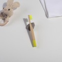 Бамбуковая зубная щетка детская, желтая