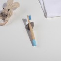 Бамбуковая зубная щетка детская, голубая