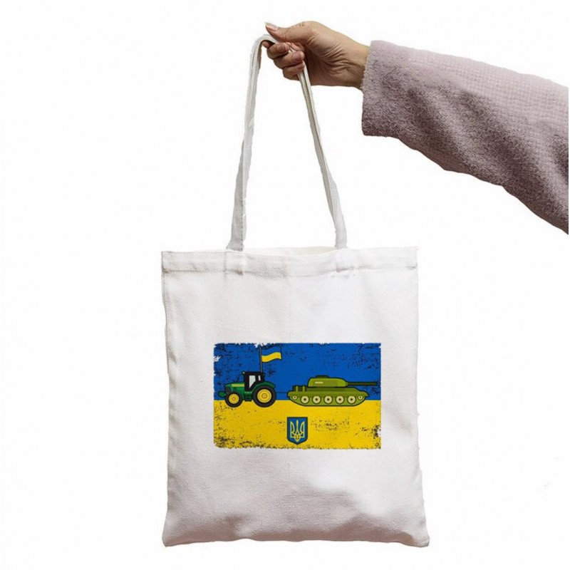 Шоппер, сумка белая "Ukraine"