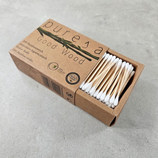 Бамбуковые гигиенические палочки в коробке, 200 шт