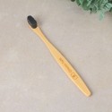 Бамбуковая зубная щетка с плоской ручкой, серая