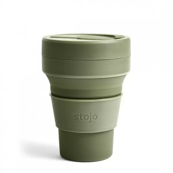 Многоразовая складная чашка Stojo 355 мл Moss